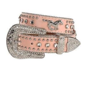 Nacona horses leather rhinstones color pink